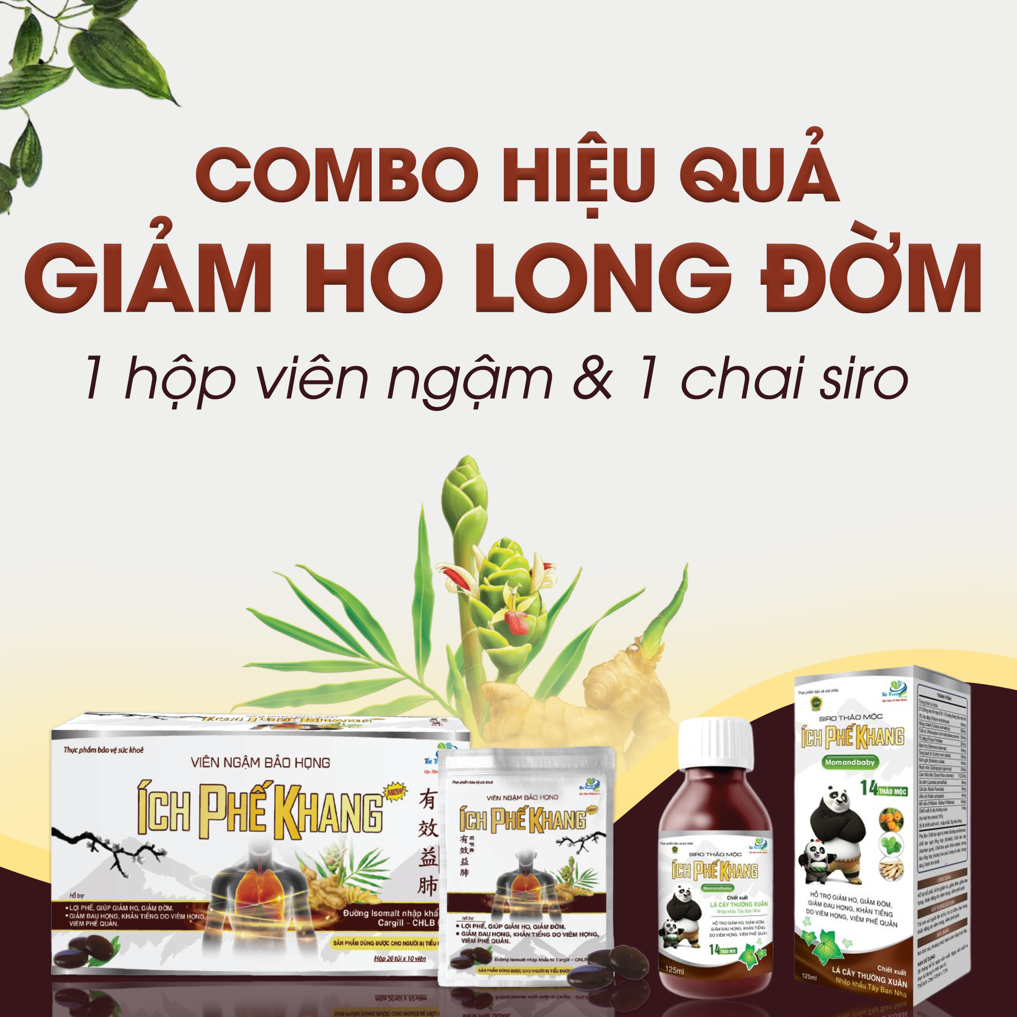 Combo giảm ho, long đờm hiệu quả